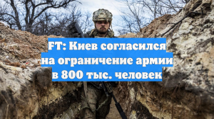 FT: Киев согласился на ограничение армии в 800 тыс. человек
