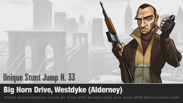 GTA 4 - Unique Stunt Jump #33 - Westdyke (Alderney)