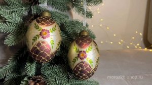 Набор ёлочных украшений-яиц КАССИНО, стекло, 11 см, 2 шт., 4060262