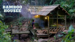 Построил бамбуковый дом за месяц, чтобы постоянно поселиться в джунглях. Бушкрафт
