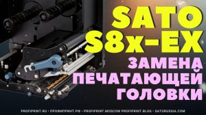 SATO S84-EX / S86-EX: ЗАМЕНА ПЕЧАТАЮЩЕЙ ГОЛОВКИ (PRINTHEAD)