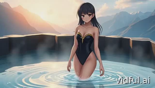 Красавица в горячем озере