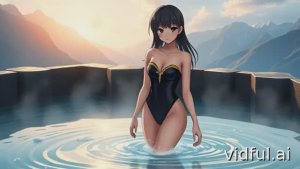 Красавица в горячем озере