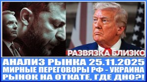 Анализ рынка 25.11 / Мирные переговоры Рф - Украина (развязка) / Падение рынка! Где дно?!