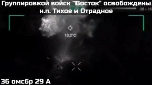 Освобождение н.п. Тихое и Отрадное бойцами 36 ОМСБр 29 Армии группировки войск "Восток"