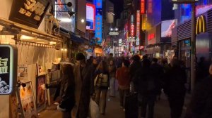 Осенняя ночь в Сибуя Токио прогулка по ярким улицам 🌙