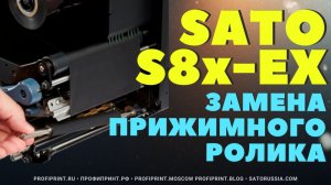 SATO S84-EX / S86-EX: ЗАМЕНА ПРОТЯЖНОГО ВАЛА (PLATEN ROLLER)