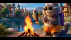 Мася отправился на рыбалку