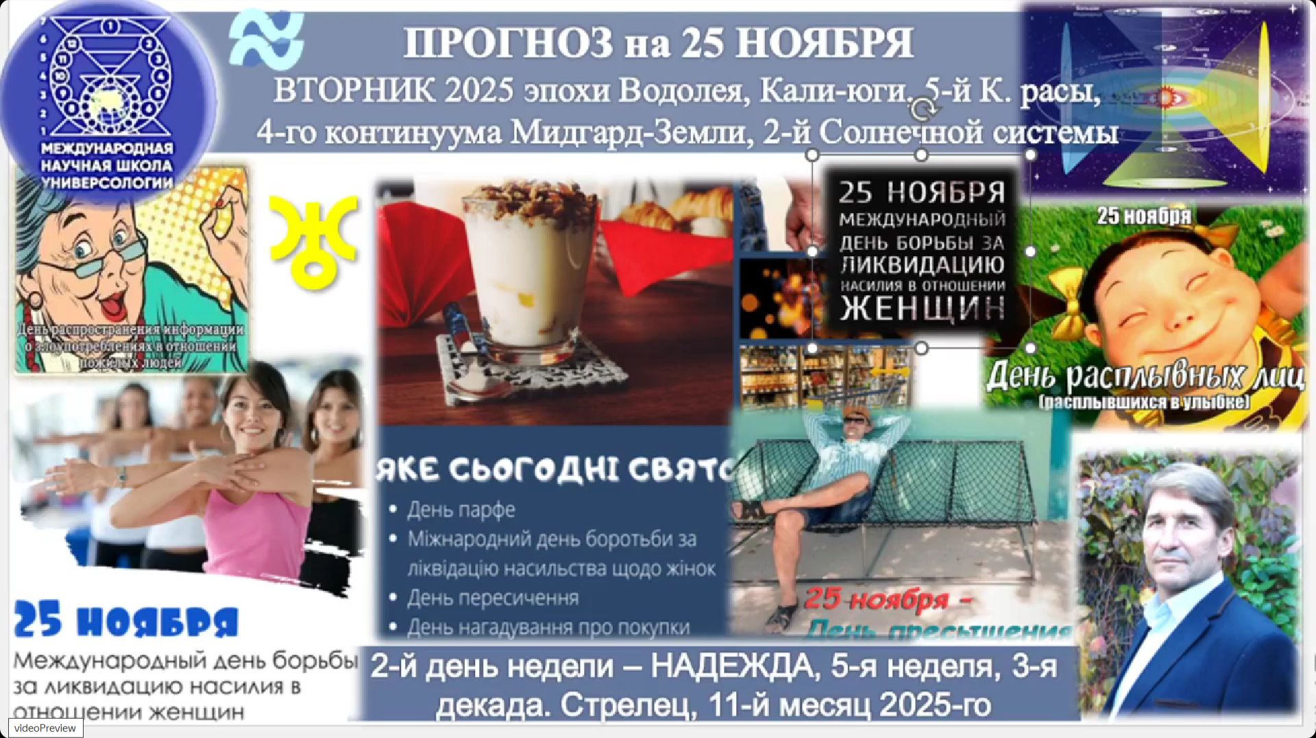 ПРОГНОЗ на 25 НОЯБРЯ, ВТОРНИК, день НАДЕЖДЫ, 2025, эпохи Водолея, 5-й К.расы 2-й Солнечной системы