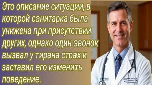 Истории для Вас/«Ты здесь никто!» — санитарку унизили при всех, но один звонок.. /Жизненные истории