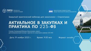 Актуальное в закупках и практика по 223-ФЗ в 2025 г.