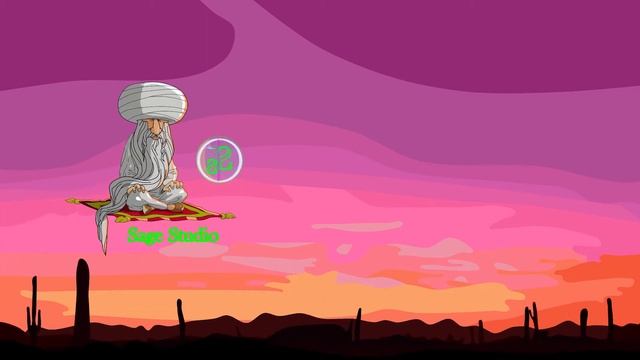 Анимация мудрец в пустыне Сахаре