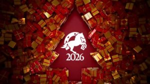 С новым годом заставка 2026 футаж год лошади