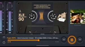 Радио Вера Апостольские чтения 25 Ноября 2025 по РХ