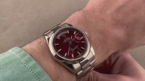 Rolex Day-Date 36 White Gold CHERRY Dial 118209