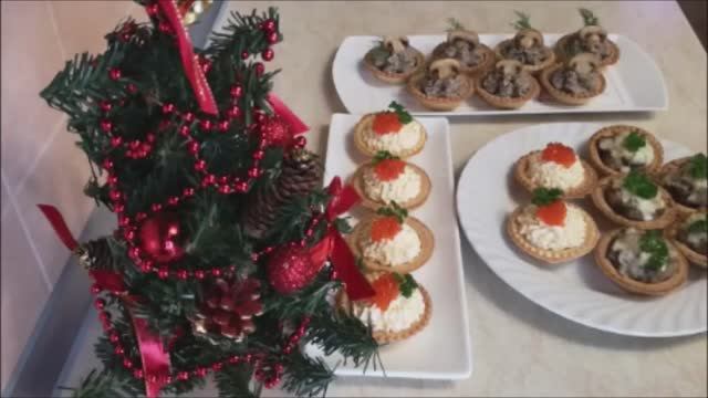 Холодные и Горячие ЗАКУСКИ в тарталетках.Быстрые Закуски.ЗАКУСКИ на Праздничный стол