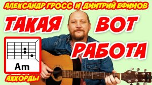 ТАКАЯ ВОТ РАБОТА - АЛЕКСАНДР ГРОСС и ДМИТРИЙ ЕФИМОВ (АККОРДЫ ДЛЯ ГИТАРЫ И ТЕКСТ ПЕСНИ) КАК ИГРАТЬ