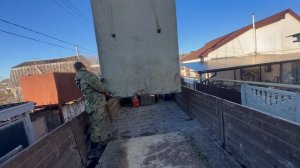 Подъём бетонной конструкции весом 3,5 тонны