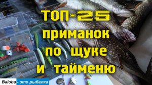 ТОП-25 приманок по щуке и тайменю