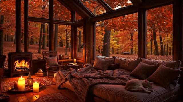 Камин, джаз,уютная комната, романтический вечер