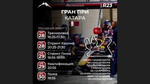 Расписание 23 этапа 2025 года! КАТАР! 28 - 30 ноября