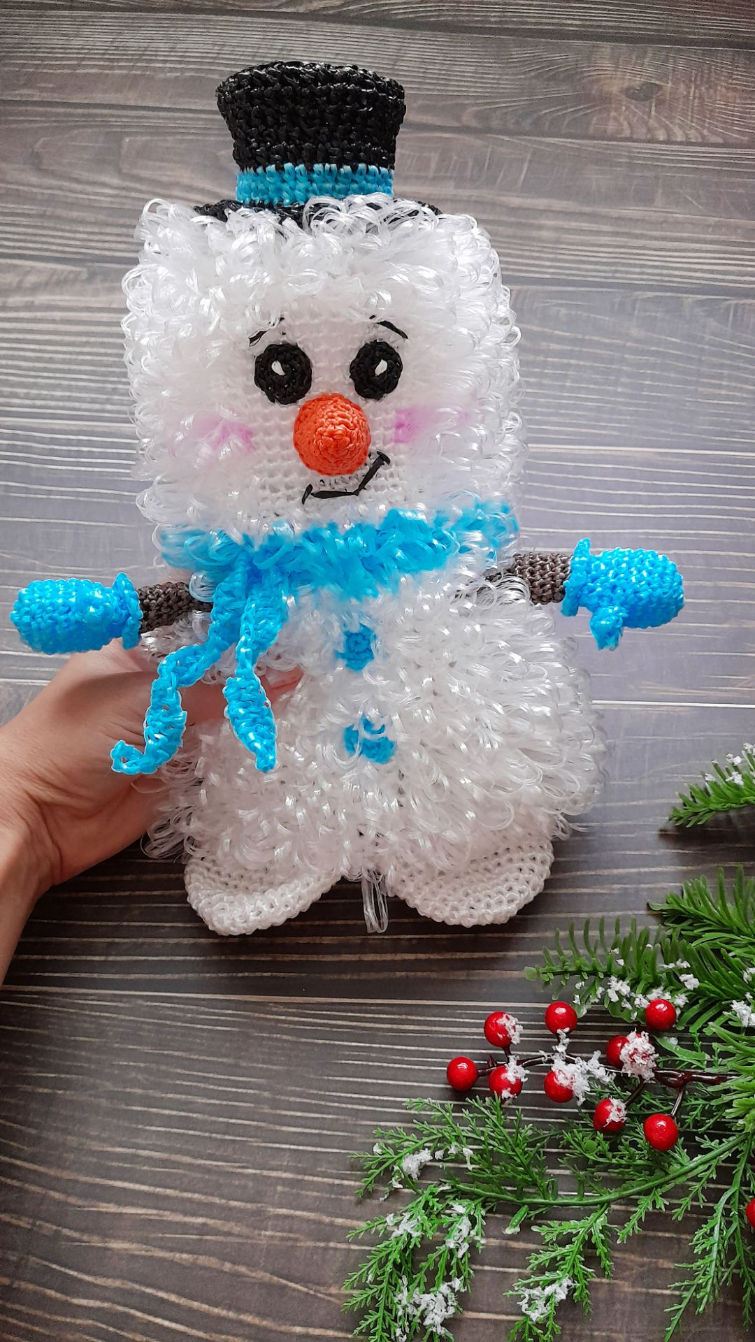 Мочалка-игрушка "Снеговик" смотреть онлайн