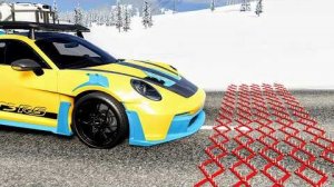 Массовое столкновение автомобилей на Спайк-Стрип – BeamNG Drive | CrashBoomPunk