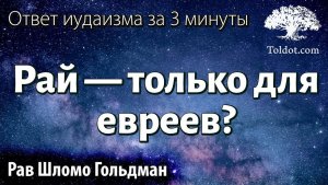 2020 Рай только для евреев Ответ иудаизма за 3 минуты Рав Шломо Гольдман [get.gt]