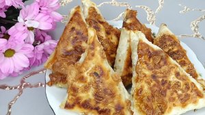 Самса из лаваша на сковороде — быстрый рецепт с курицей #самсанасковороде  #рецептсамсы  #самса