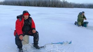 2024! ЗИМНЯ РЫБАЛКА 2024! Ламбушка раздает рыбу по полной! Рыбалка в Карелии на лесной ламбушке!