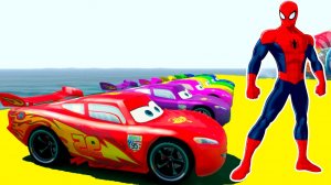 Человек-паук и Супергерои на Тачках Диснея Молния Маккуин. Мультики про машинки для детей и малышей.
