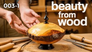 Токарка по дереву Шкатулка из липы на токарном станке по дереву Уроки токарки по дереву №003_1