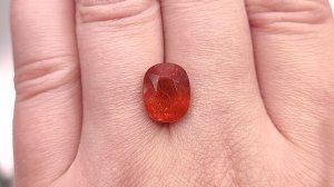 Гранат Спессартин кушон 7.38 ct. Намибия + гемм. заключение