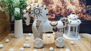 Скульптура Стимпанк "Лошадка на колесиках"