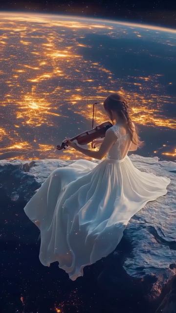 Красивая девушка-скрипачка