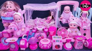 Спальня принцессы Барби и игрового набора с качелями и горкой ASMR｜Обзор игрушек