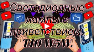 Светодиодные лампы приветсвия в двери Веста.