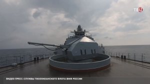 Корабли ТОФ отработали артиллерийскую стрельбу в Индийском океане