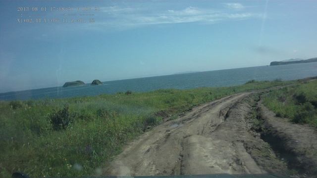 Дорога на перешеек полуострова Краббе 1 августа 2013 года