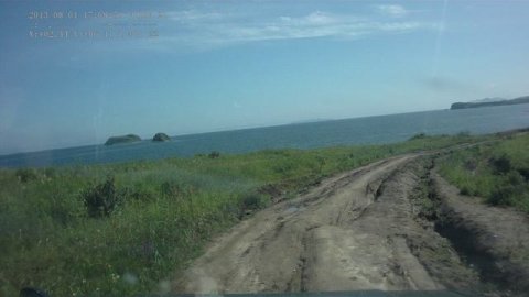 Дорога на перешеек полуострова Краббе 1 августа 2013 года