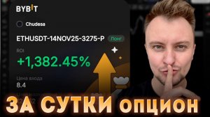 Опционы Bybit. 1400% ЗА СУТКИ. Показываю ОТ и ДО как заработать