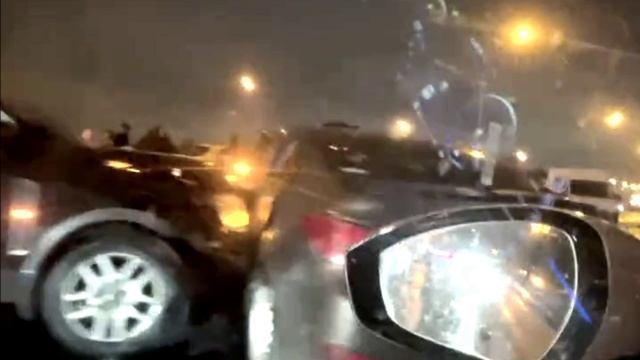 Авария на МКАДе в Москве 23 ноября