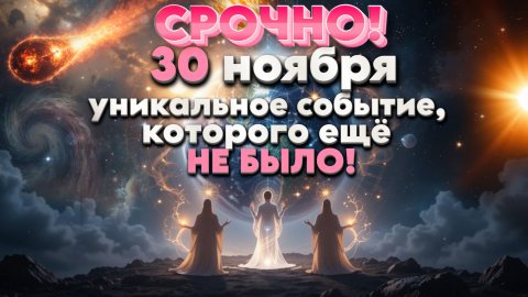 СРОЧНО! 30 ноября — уникальное событие, которого ещё не было! | Абсолютный Ченнелинг