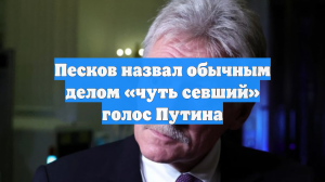 Песков назвал обычным делом немного севший голос Путина в Бишкеке