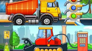 Собираем машинки и играем в мойщиков веселые игрушки