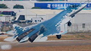 На Dubai Airshow 2025 был представлен российский истребитель Су-57 на авиашоу | 4K HDR