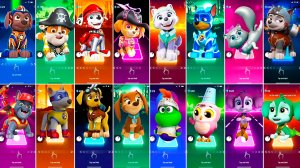 Мультики для Детей Щенячий Патруль Tiles Hop - ЗУМА, КРЕПЫШ, МАРШАЛЛ, СКАЙ, ЭВЕРЕСТ, ГОНЩИК