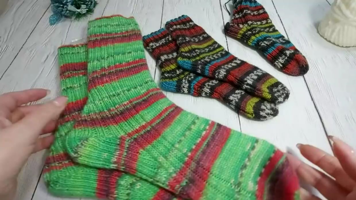 Носочки с самой удобной пяткой "УГОЛОК" (попетельный мастер класс)