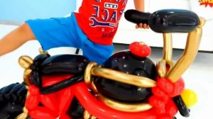 Ники и Влад и машина из воздушных шариков! Видео для детей!