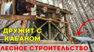 Построил в лесу землянку и двухэтажную баню, подружился с диким кабаном
